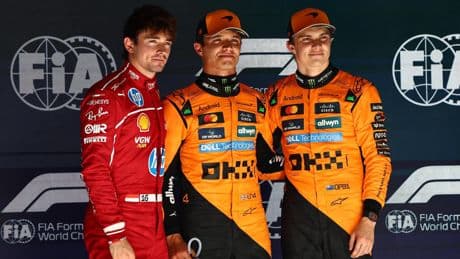 Lando Norris saldrá en la pole en el Gran Premio de Bélgica por delante de Oscar Piastri en un pésimo día para Alonso