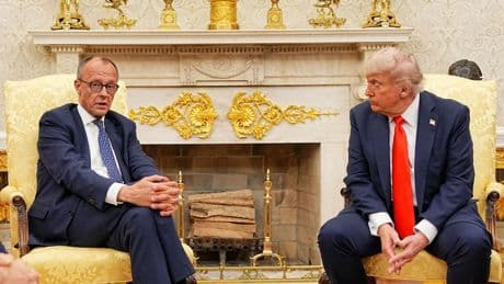 Merz am Weißen Haus angekommen! Jetzt trifft der Kanzler Donald Trump