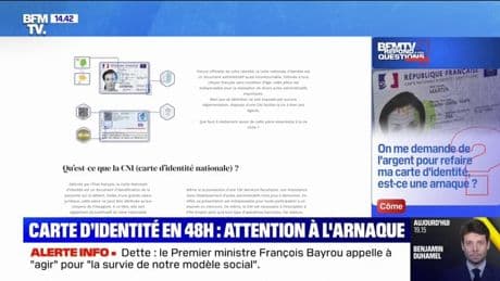 On me demande de l'argent pour refaire ma carte d'identité, est-ce une arnaque? BFMTV répond à vos questions