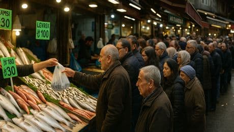 Balık tezgahlarında kuyruk oluştu: Fiyatı 24 saatte 250 TL birden düştü
