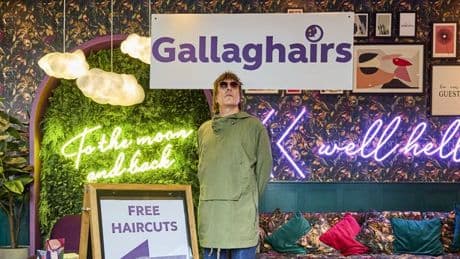 Oasis fans flock to 'Gallaghairs' pop-up barber shop to get iconic mod haircut