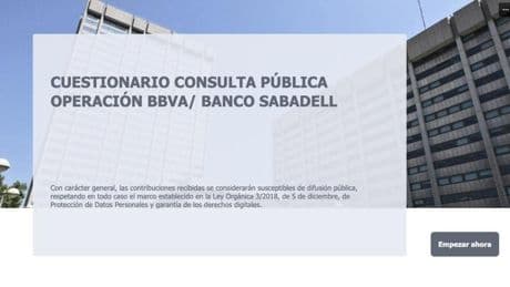 Así es la consulta online de Economía sobre la opa de BBVA a Sabadell: "¿Hay criterios de interés general afectados?"