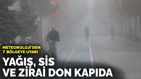 Meteoroloji'den 7 bölgeye uyarı: Yağış, sis ve zirai don kapıda
