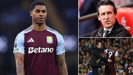 Unai Emery delivers Marcus Rashford fitness update after Man United loanee missed Aston Villa's FA Cup semi-final loss with a hamstring injury