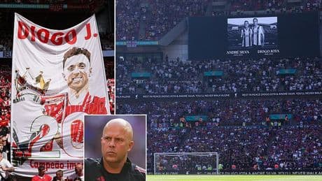 Liverpool boss Arne Slot breaks silence on Crystal Palace fans SPOILING the minute's silence for Diogo Jota before the Community Shield