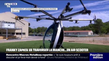 L'inventeur Franky Zapata va traverser la Manche dans un Air Scooter ce vendredi