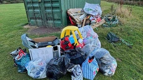West Lothian football pitches left covered in rubbish by travellers