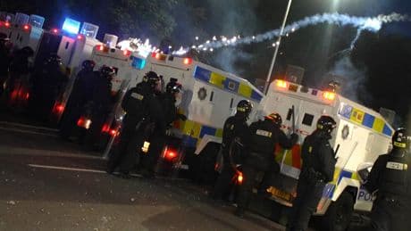 Petrol bombs thrown in fifth night of violence in Northern Ireland
