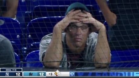 Marlins announcer dunks on sad Yankees fan during shocking comeback