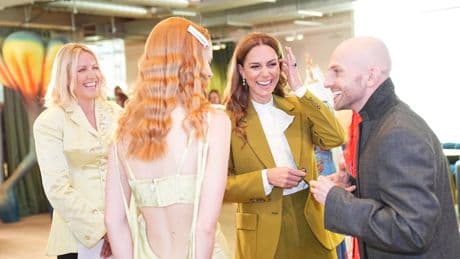 Kate hailed a ‘fashion icon’ as she presents award in Victoria Beckham suit
