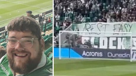 Hibernian FC fans applaud loving dad in fitting tribute after tragic death