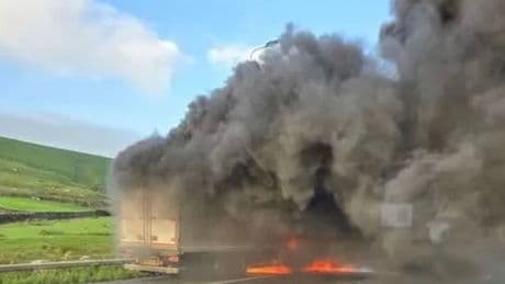 M62 incident LIVE: 'Severe delays' near Huddersfield as lorry fire blocks major motorway