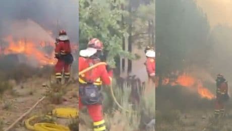 Confinan un pueblo en Ávila por un incendio en el Barranco de las Cinco Villas