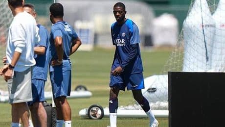 Dembélé sigue entrenando en solitario