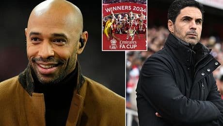 Thierry Henry calls out Mikel Arteta for his lack of trophies - as Arsenal legend makes stark comparison with Man United