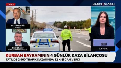 Kurban Bayramının 4 günlük kaza bilançosu: 2.960 kaza, 32 ölü
