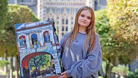 Ukrainian refugee awarded special recognition for art GCSE