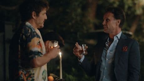 Walton Goggins' hilarious toilet blunder in exclusive clip for new film with Pedro Pascal