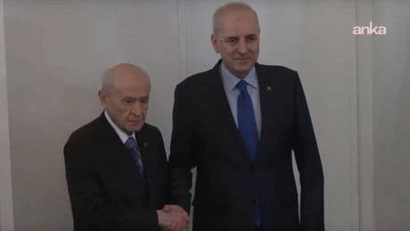 TBMM Başkanı Numan Kurtulmuş'tan Devlet Bahçeli'ye ziyaret