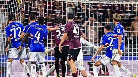Salernitana-Sampdoria, le immagini dal campo di gioco
