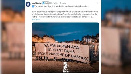 Aya Nakamura visée par une banderole raciste: 4 mois avec sursis à 4 mois ferme requises aux procès de 13 identitaires