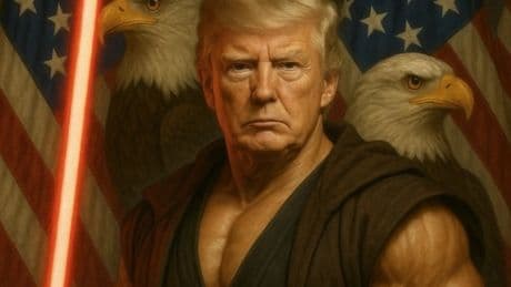 Tras la imagen del papa Trump, la Casa Blanca publica a un Trump jedi