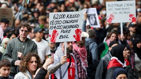 Pro-Palestine Australians protest after week of tension with Israel