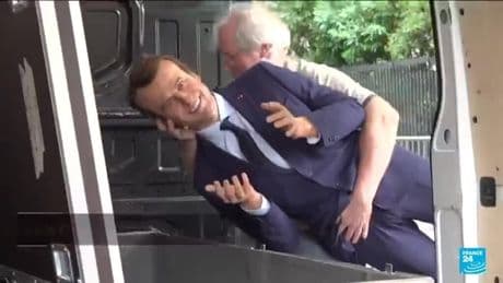 Greenpeace steals Macron wax figure for anti-Moscow protest