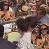 A Beckham peace deal? Elton John acts as mediator in Brooklyn's family feud as he shakes hands with his godson after 'saying his piece' on row while treating him and his wife Nicola Peltz to a swanky lunch in St Tropez