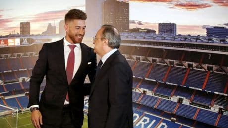 El detalle de Florentino Pérez con Sergio Ramos: "Ha hecho posible que pueda ir con mis hijos y mi mujer cuando vuelva"