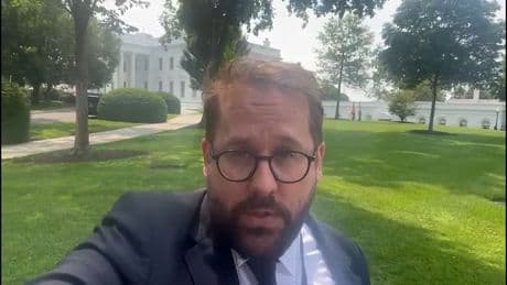 BILD-Vize beim Merz-Trump-Besuch - Paul Ronzheimer am Weißen Haus