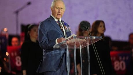 King issues warning on world conflicts as huge concert in London ends VE Day celebrations