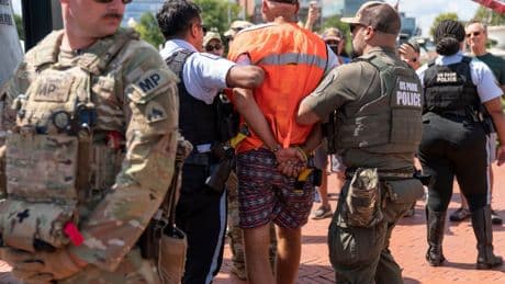 Photos of protests during fourth week of Trump DC's crime crackdown