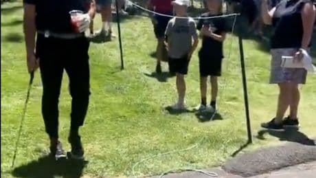 Aaron Rodgers’ sarcastic response after ‘almost’ hitting a kid at celebrity golf tournament