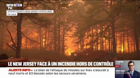 États-Unis: le New Jersey fait face à un incendie hors de contrôle, plus de 3.000 hectares brûlés