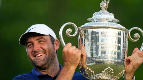 Scheffler pulls away to win PGA Championship for third major title