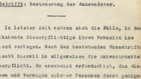 So unselig ist die Tradition der Auswanderungsabgabe