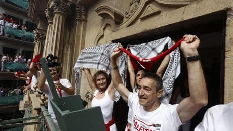 Yala Nafarroa, la plataforma propalestina y afín a Bildu maestra de ceremonias en el chupinazo de los Sanfermines