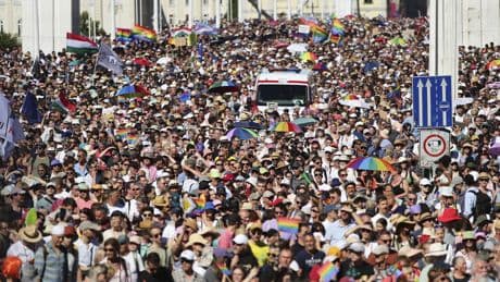 Around 100,000 march in Budapest Pride event in defiance of Hungary's ban