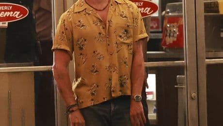 Brad Pitt shows off shaggy hair as Cliff Booth in ‘Once Upon a Time in Hollywood’ sequel set photos