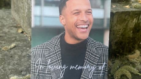 Joe Thompson’s tearful widow pays tribute to ‘my soulmate, my everything’ at ex-Man Utd starlet’s funeral