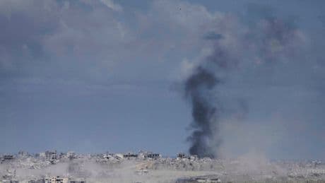 An Israeli strike on Gaza kills 14 Palestinians, mostly women and children, hospitals say