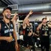 Party in Riga und ein Netz um den Hals: So feiern die deutschen Basketballer den EM-Triumph