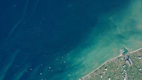 Wirtschaft von oben: Hier wächst eine künstliche Insel in der Nordsee
