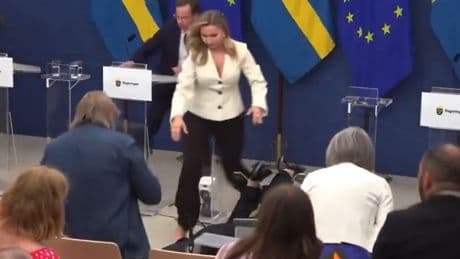 Zweedse minister valt op eerste werkdag flauw tijdens persconferentie