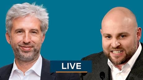 Linke Demonstranten stören Streitgespräch mit AfD-Landeschef Frohnmaier - Palmer schließt Abbruch aus
