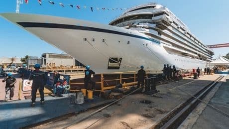 Nave da crociera ?Viking Mira? varata ad Ancona: ecco il colosso che potrà ospitare 1.000 passeggeri