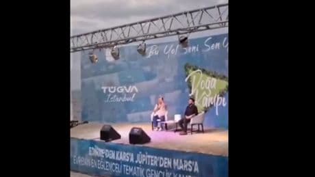 TÜGVA kampında Ülker’e Filistin protestosu
