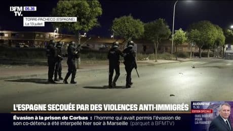 Dix personnes interpellées en Espagne après des violences anti-immigrées faisant suite à l'agression d'un retraité
