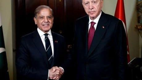 Cumhurbaşkanı Erdoğan, İstanbul'da Şahbaz Şerif'i kabul etti